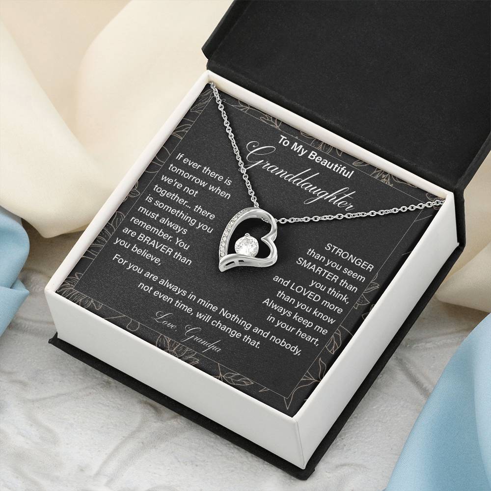 Granddaughter Necklace from Grandpa with Gift Card
