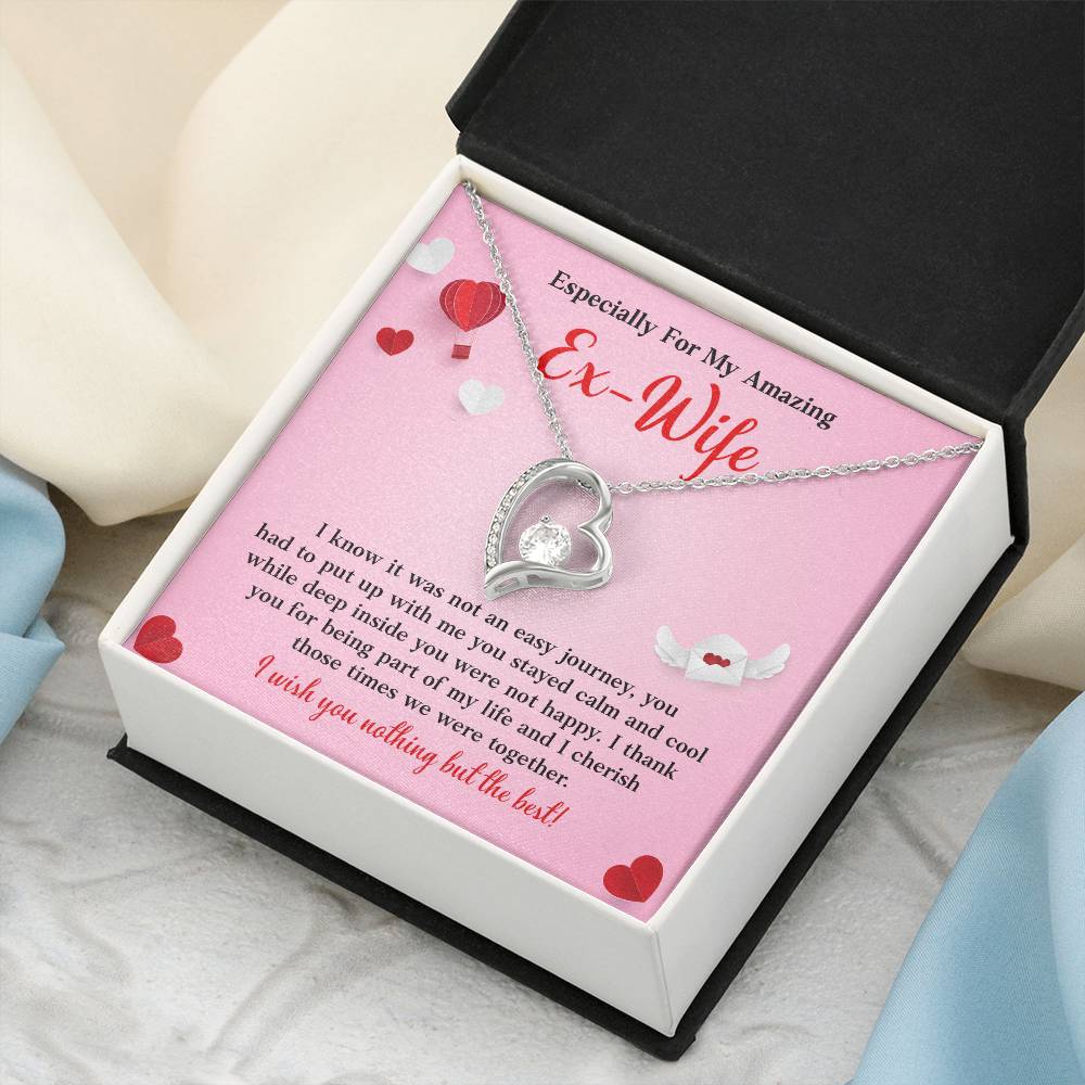 Especially For My Amazing Ex-wife, Necklace Gift Sentimental Ex-wife Jewelry Thank You Necklace Gift Necklace With Emotional Message Meaningful Jewelry For Ex-wife Memories Together Necklace