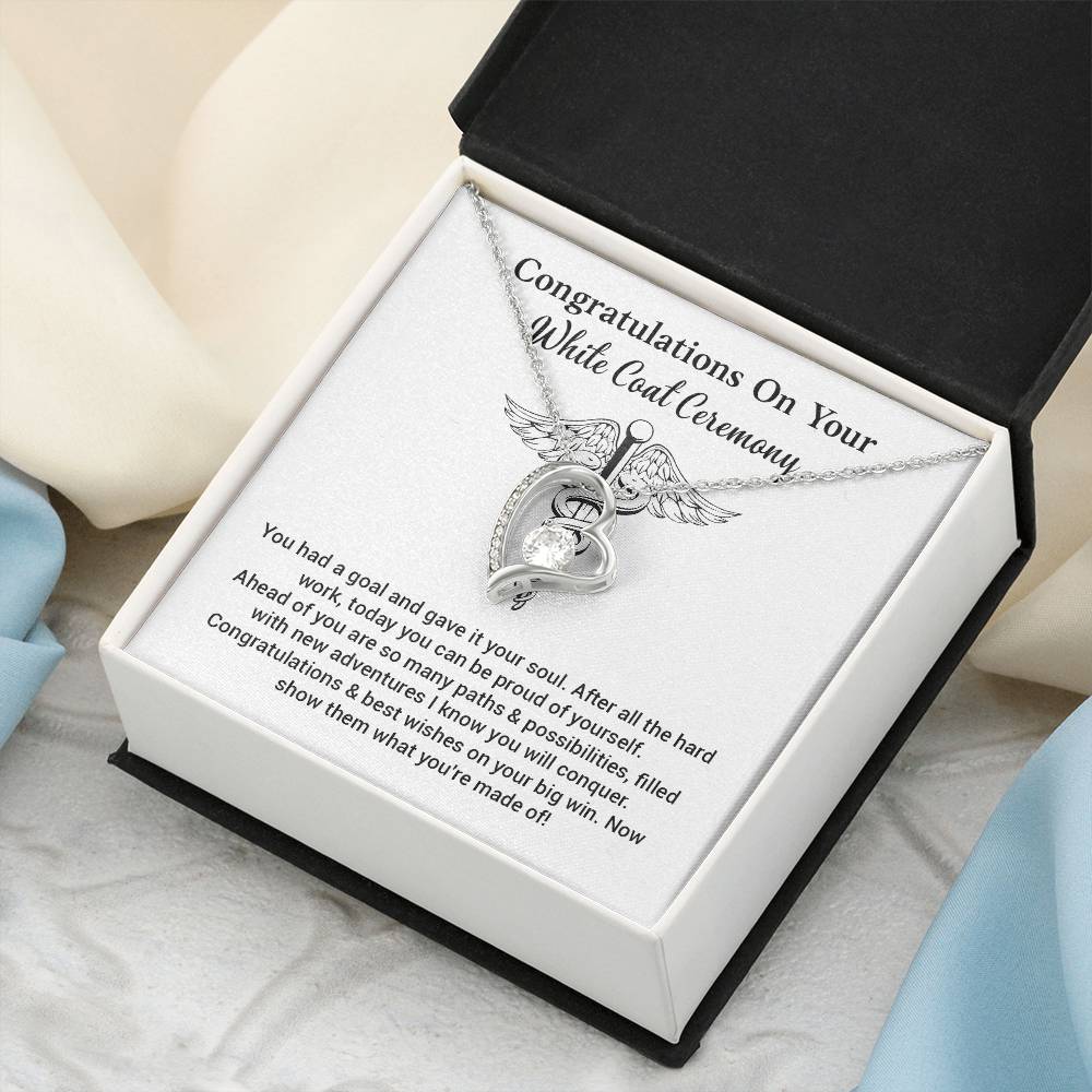 Congratulations On Your White Coat Ceremony Congratulations Necklace Inspirational Jewelry Gift Meaningful Gift For Graduates New Adventures Necklace Motivational Jewelry Personal Growth Jewelry Best Wishes Necklace