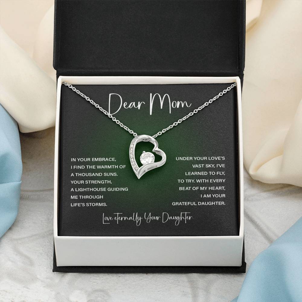 Dear Mom, Mother’s Day Necklace For Mom Best Birthday Gift Necklace Thoughtful Anniversary Necklace Heartfelt Christmas Gift Thank You Necklace Gift Necklace With Message Card