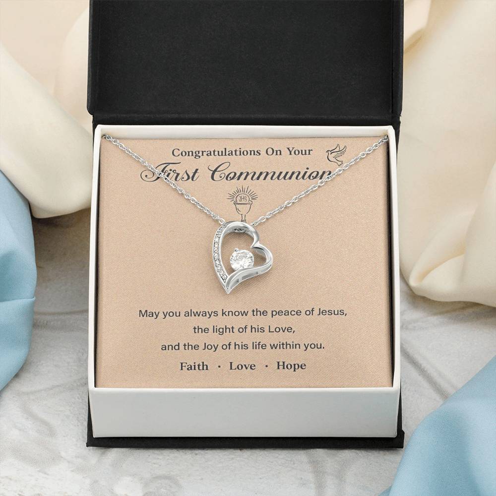 Congratulations On Your First Communion necklace for presence of Jesus thoughtful gift for first communion special occasion gift for first communion meaningful gift for first communion first communion necklace gift gift for first communion