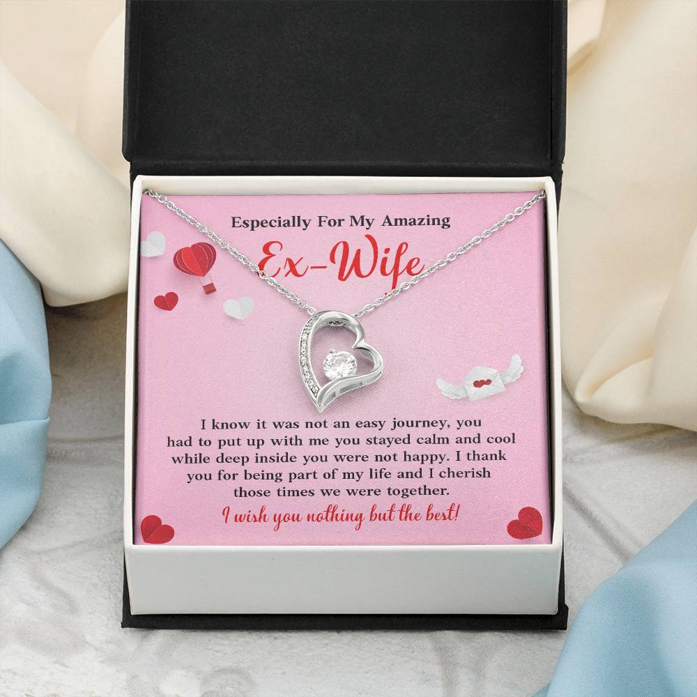 Especially For My Amazing Ex-wife, Necklace Gift Sentimental Ex-wife Jewelry Thank You Necklace Gift Necklace With Emotional Message Meaningful Jewelry For Ex-wife Memories Together Necklace