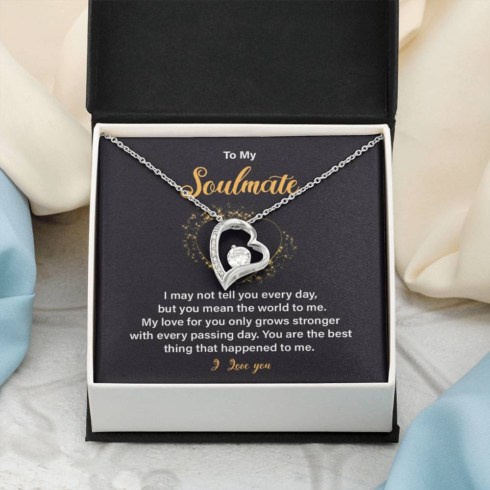 Soulmate Necklace Gift for Her – Romantic Message Box