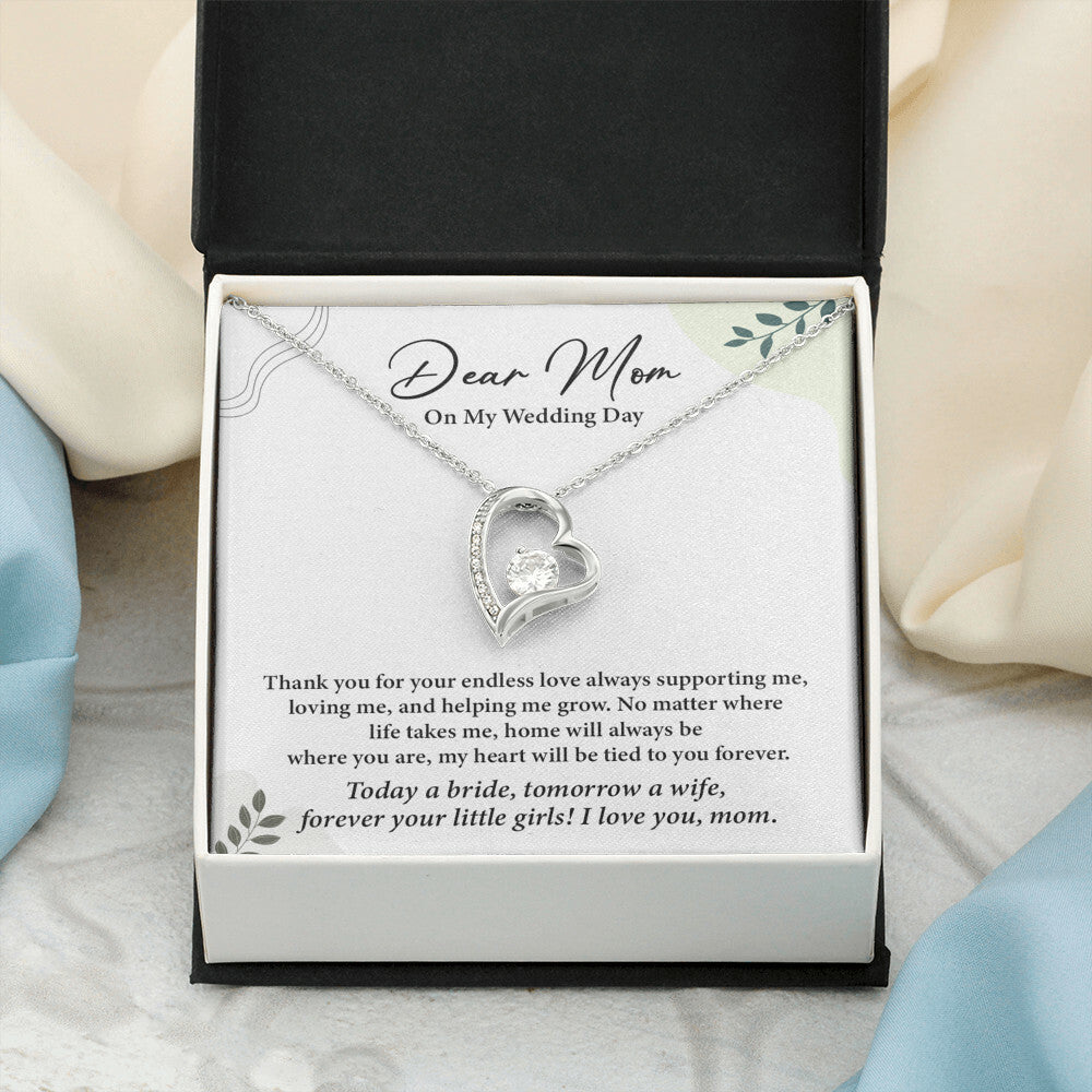 Dear Mom On My Wedding Day Heartfelt Necklace Gift From Daughter Dear Mom On My Wedding Day Mother Wedding Day Gift Sentimental Gift For Mother From Daughter Forever Your Little Girl Wedding Gift Gift For Mom On Daughter’s Wedding Day