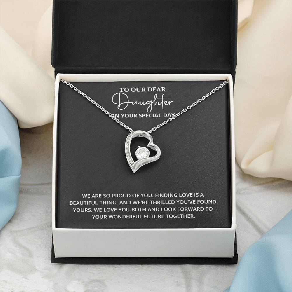 To Our Dear Daughter Daughter Engagement Necklace Engagement Gift For Daughter Sentimental Gift For Daughter’s Engagement Jewelry Gift For Daughter’s Engagement Daughter’s Special Day Necklace Meaningful Gift For Daughter’s Engagement