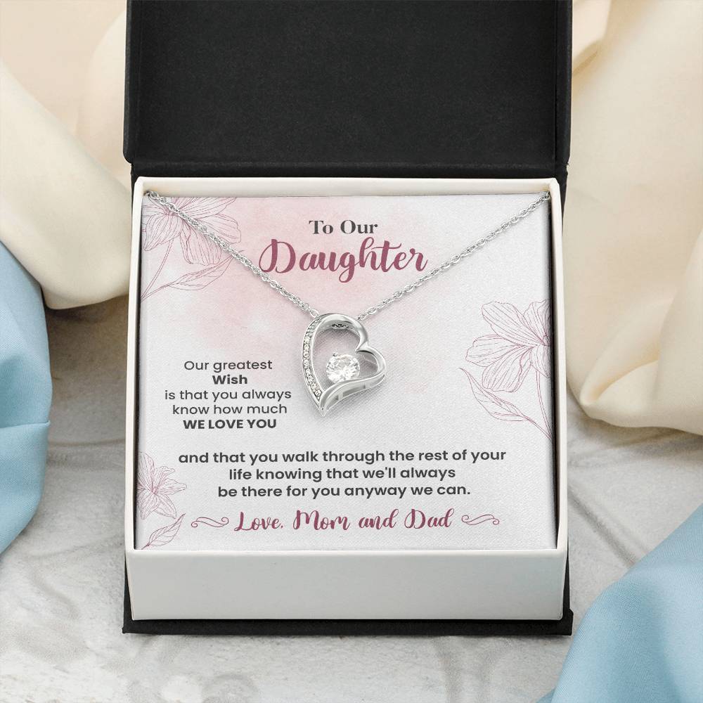 To Our Daughter Heartfelt Jewelry Gift Gift From Your Mom And Dad Caring Gift For Daughter Supportive Daughter Necklace Family Love Jewelry Gift Daughter's Journey Jewelry Best Wishes Jewelry Daughter's Strength Necklace Emotional Support Gift Warm Wishes