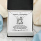 Mother Daughter Bond Necklace Gift with Message Card
