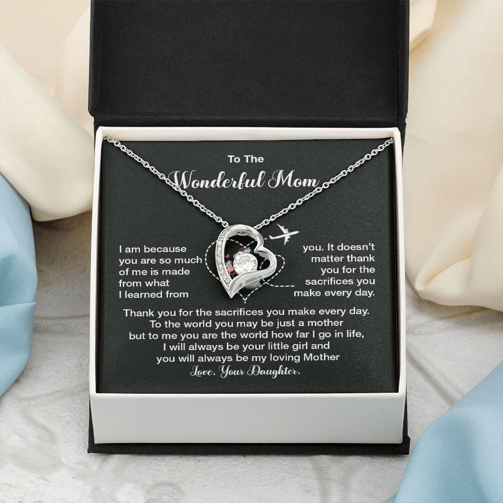 To The Wonderful Mom, Elegant Jewelry For A Mother’s Day Gift Thoughtful Necklace Sweet Gift For A Special Woman Loving Pendant Elegant Pendant For A Mother’s Bond Heartfelt Necklace For Family Bond Beautiful Necklace For A Special Connection