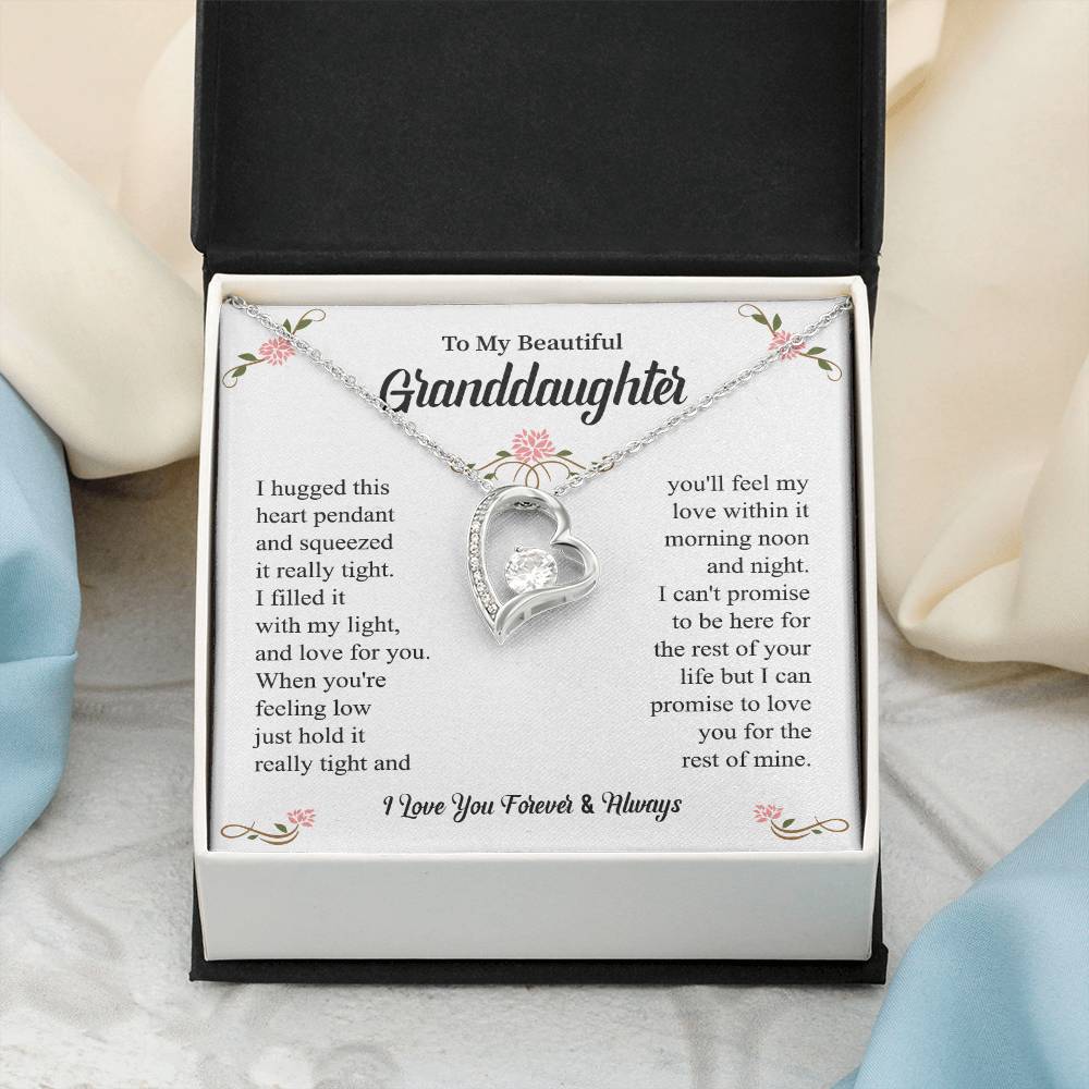 Granddaughter Necklace Gift with Love Message Card