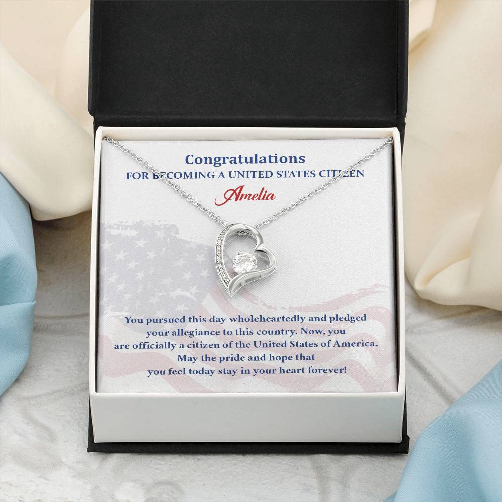 Congratulations Necklace For New U.s. Citizen Amelia Necklace For New U.s. Citizen Pledge Of Allegiance Necklace Gift For New U.s. Patriot U.s. Citizenship Success Necklace Gift For Citizenship Celebration Necklace For Proud New Citizen