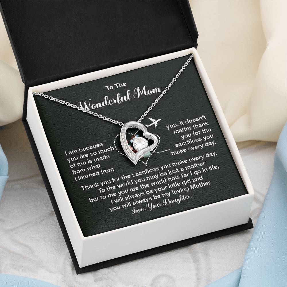 To The Wonderful Mom, Elegant Jewelry For A Mother’s Day Gift Thoughtful Necklace Sweet Gift For A Special Woman Loving Pendant Elegant Pendant For A Mother’s Bond Heartfelt Necklace For Family Bond Beautiful Necklace For A Special Connection