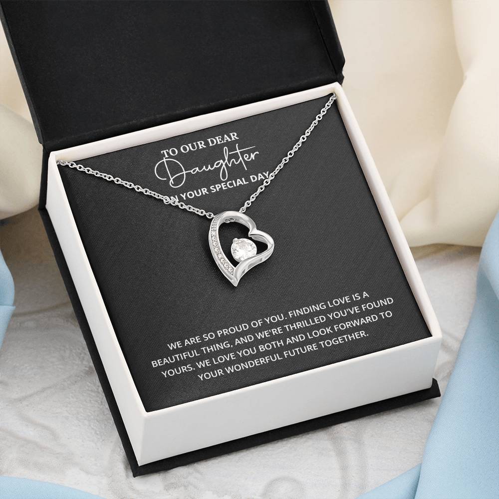 To Our Dear Daughter Daughter Engagement Necklace Engagement Gift For Daughter Sentimental Gift For Daughter’s Engagement Jewelry Gift For Daughter’s Engagement Daughter’s Special Day Necklace Meaningful Gift For Daughter’s Engagement