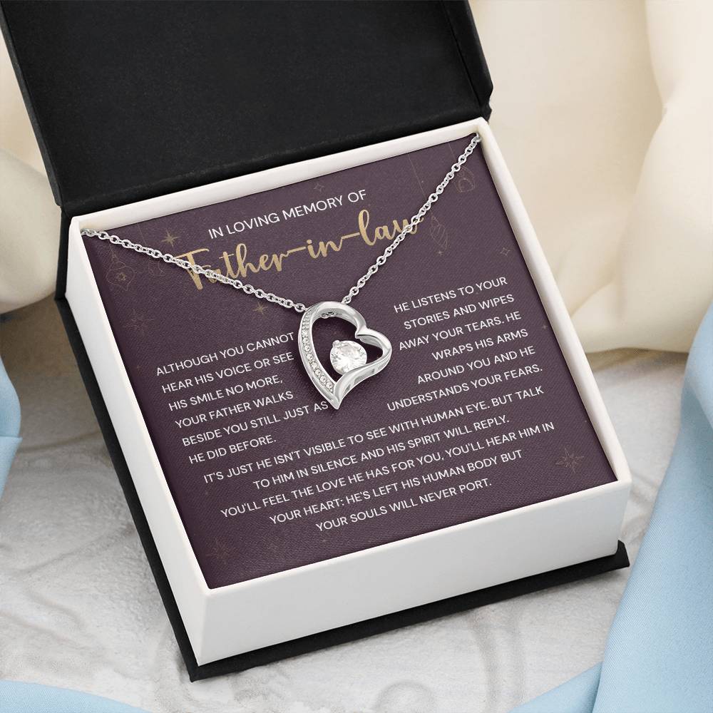 Loss of Father-in-Law Necklace with Message Card