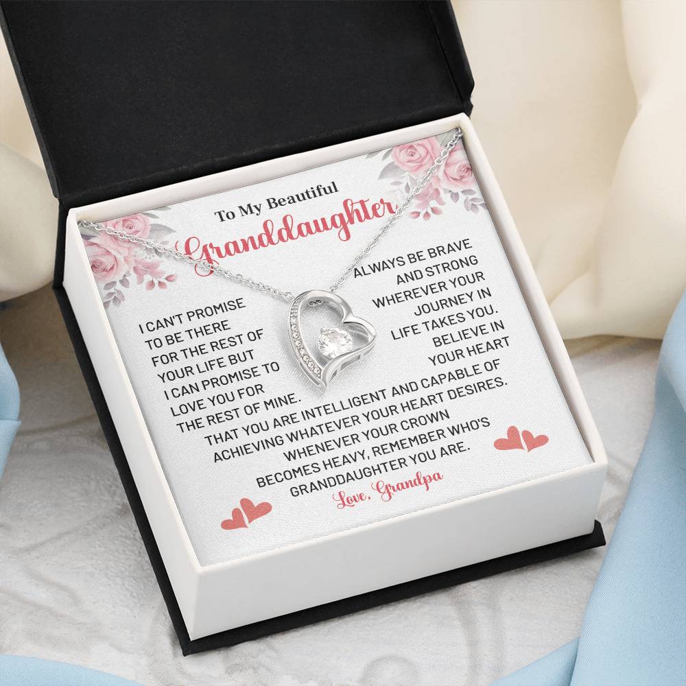 Granddaughter Necklace from Grandpa – Gift Box Message