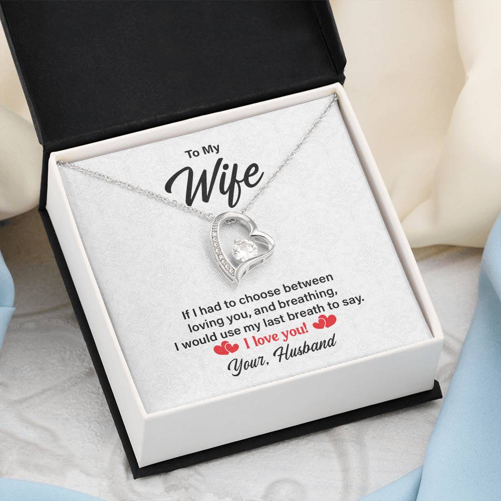 Wife Necklace Gift from Husband – Romantic Message Card