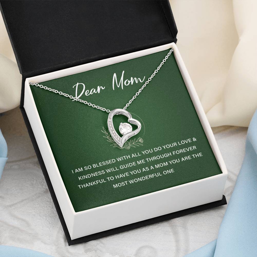 Dear Mom Blessed To Have You Necklace Love You Mom Necklace Best Mom Ever Necklace Eternal Bond With Mom Necklace Meaning Thoughtful Gift For Mindful Gift For Mom Necklace For Family Bond Dear Mom Necklace Gift