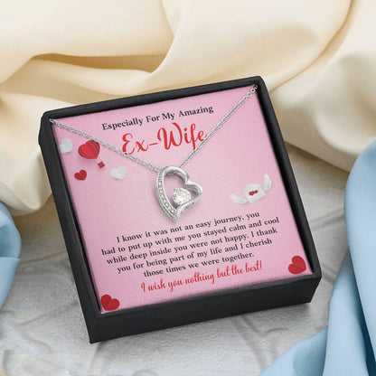 Especially For My Amazing Ex-wife, Necklace Gift Sentimental Ex-wife Jewelry Thank You Necklace Gift Necklace With Emotional Message Meaningful Jewelry For Ex-wife Memories Together Necklace