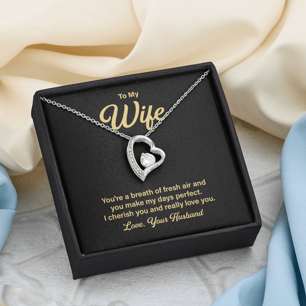 Anniversary Necklace Gift for Wife from Husband – Message Card