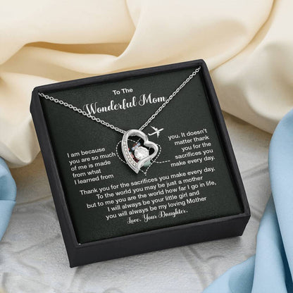 To The Wonderful Mom, Elegant Jewelry For A Mother’s Day Gift Thoughtful Necklace Sweet Gift For A Special Woman Loving Pendant Elegant Pendant For A Mother’s Bond Heartfelt Necklace For Family Bond Beautiful Necklace For A Special Connection