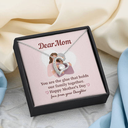 Dear Mom Family Glue Pendant Elegant Jewelry For A Mother’s Day Gift Sweet Gift For A Wonderful Woman Heartfelt Necklace Sentimental Jewelry Thank You Pendant Gift For A Special Mom Sweet Pendant For Family Love