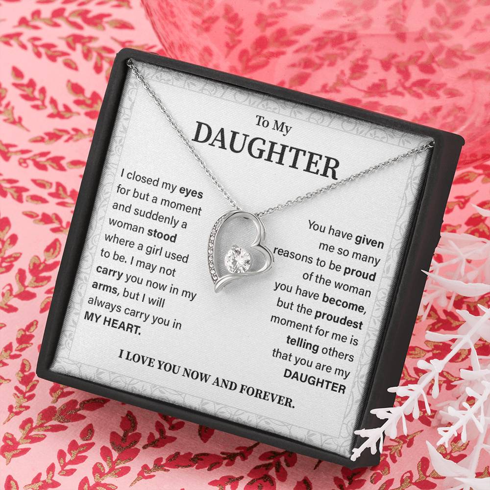 To my daughter i closed my eyes.