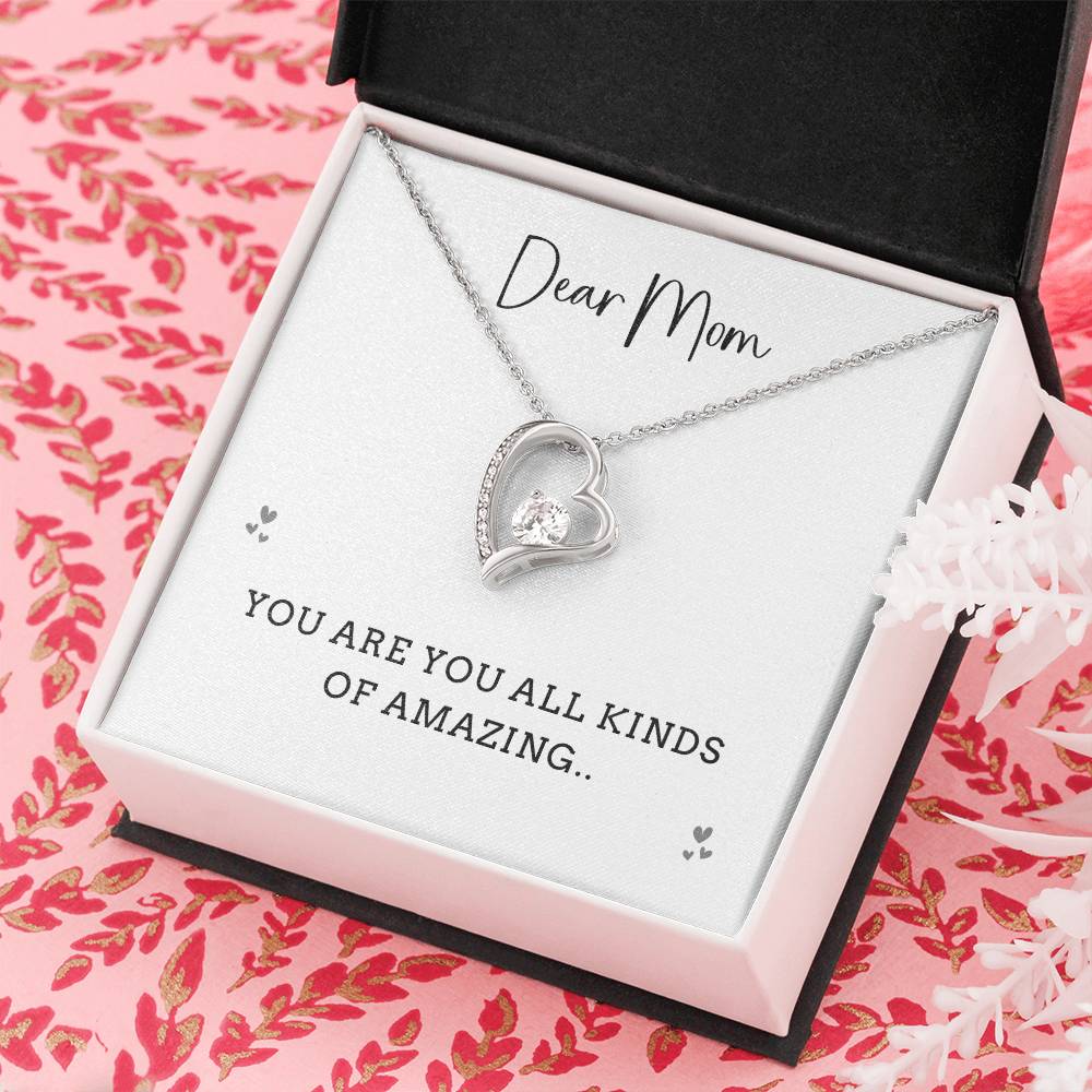 Dear Mom, Amazing Mom Necklace Gift Best Necklace Gift For Mom Inspirational Necklace Gift Thoughtful Necklace Gift Best Mother’s Day Necklace Gift Amazing Mom Celebration Necklace Gift Thoughtful Gift Necklace For Mothers