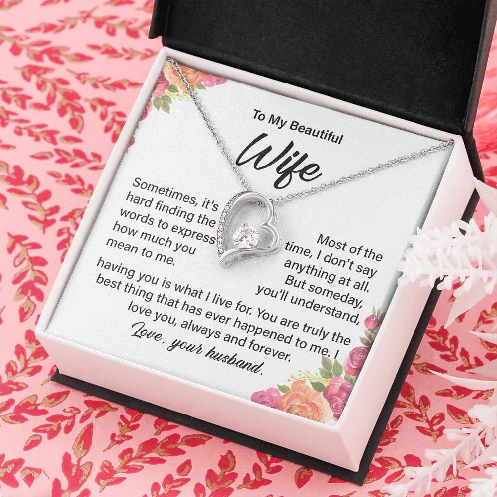 Gift for Wife from Husband with Romantic Floral Card