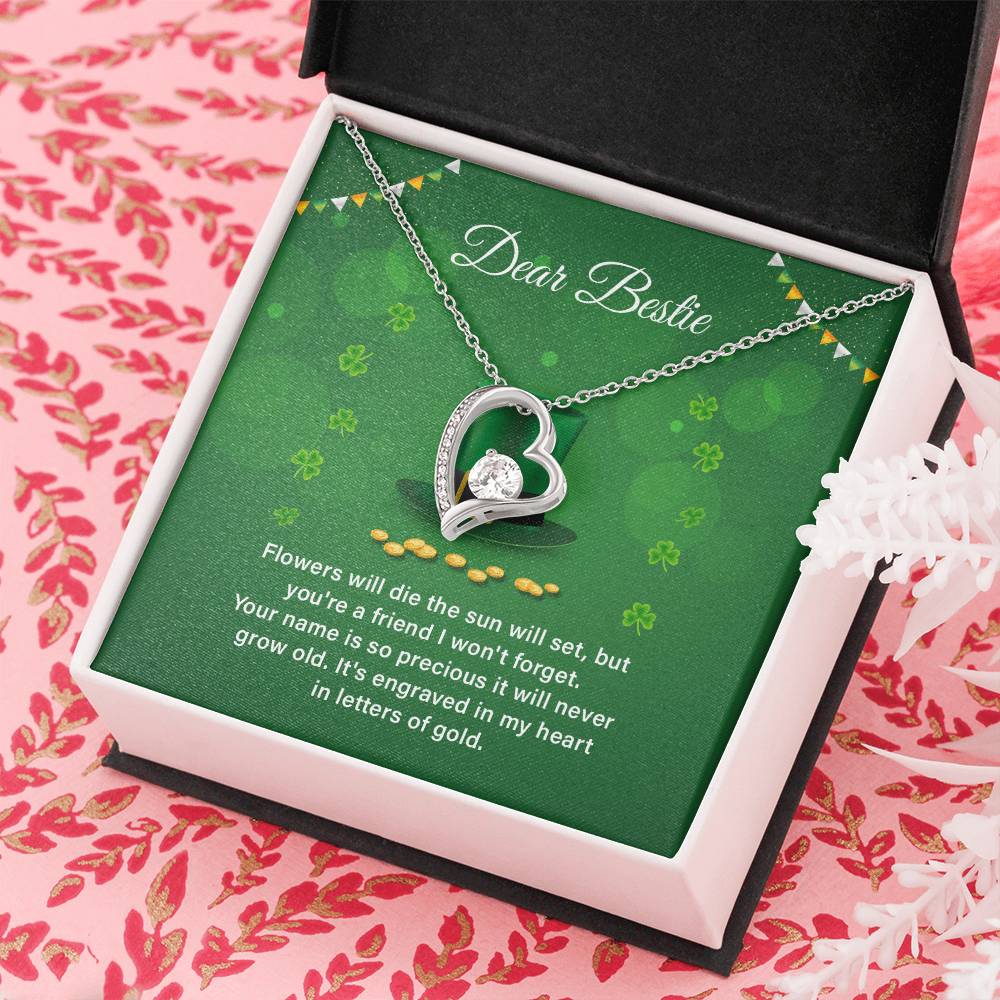 Dear Bestie, Friends Forever Keepsake Timeless Bonds Of Friendship Heartfelt Sentiments For Friends Golden Memories Jewelry Celebrate Our Connection Friendship Appreciation Gift Best Friend Love Necklace Gift From Brother, Sister