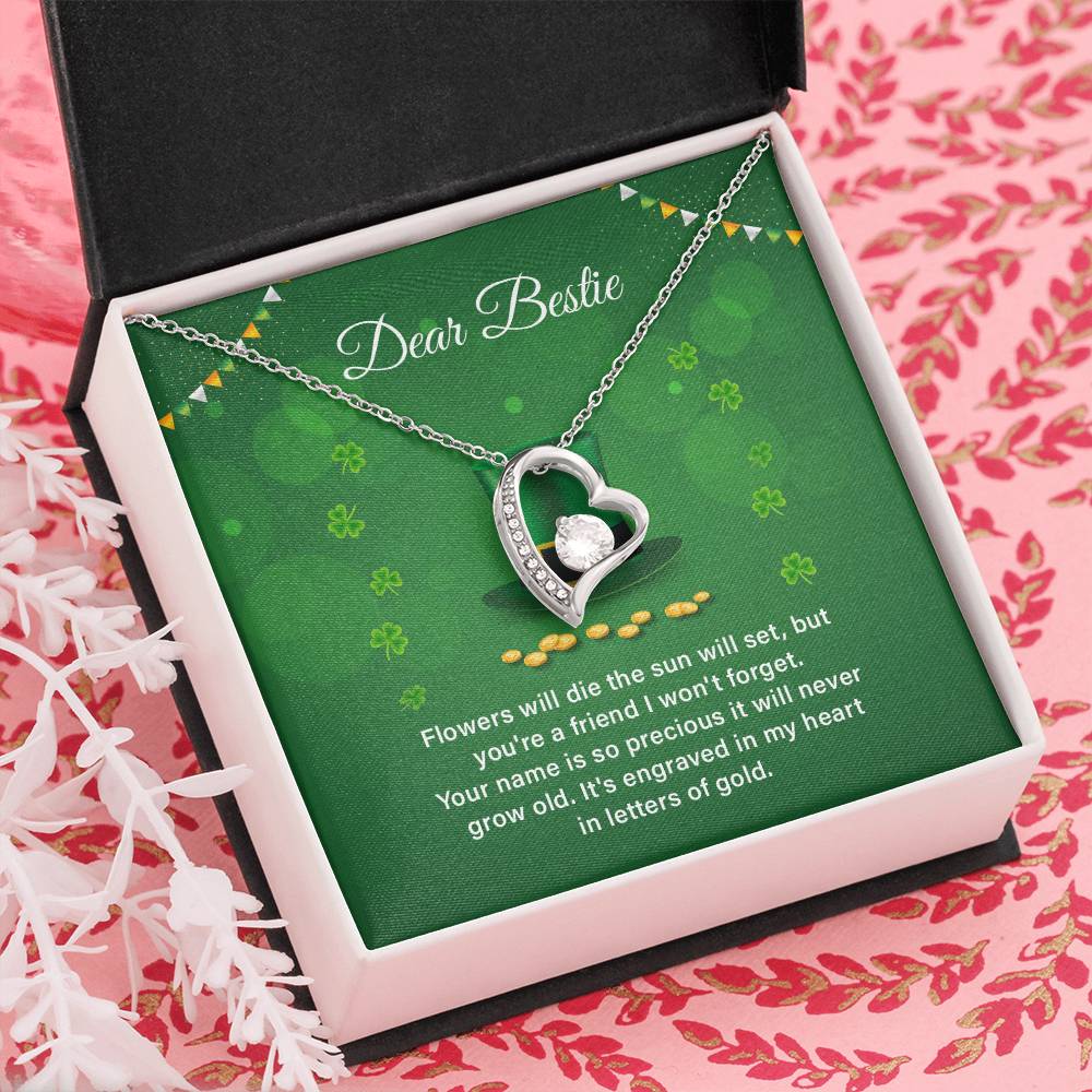 Dear Bestie, Friends Forever Keepsake Timeless Bonds Of Friendship Heartfelt Sentiments For Friends Golden Memories Jewelry Celebrate Our Connection Friendship Appreciation Gift Best Friend Love Necklace Gift From Brother, Sister