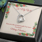 Christmas Heart Necklace Gift for Wife Message Card Included