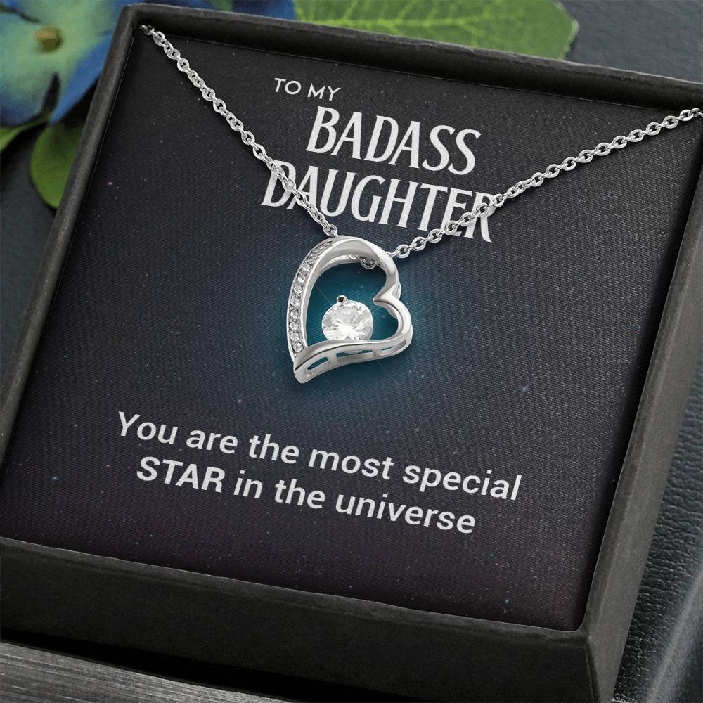 To My Badass Daughter Necklace – Star in the Universe Gift