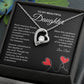 Daughter Heart Necklace from Dad Gift Box with Card