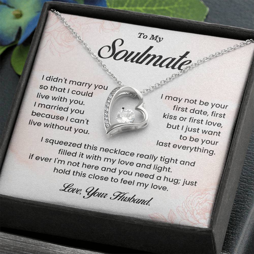 Soulmate Necklace Gift from Husband – Message Card Box