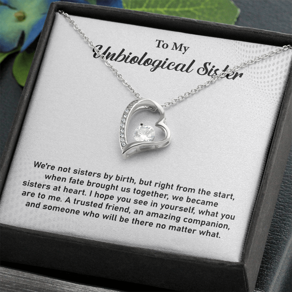 To My Unbiological Sister Necklace Gift