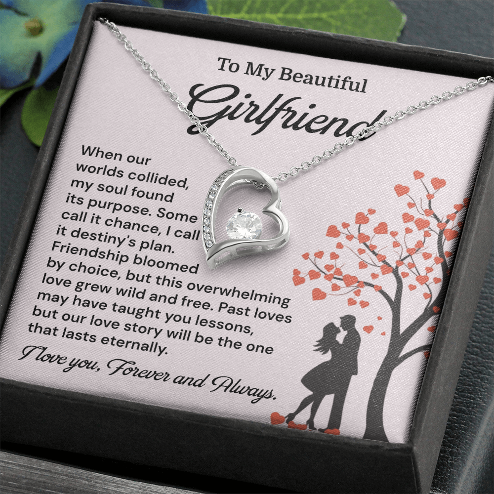 Girlfriend Necklace Gift with Eternal Love Card