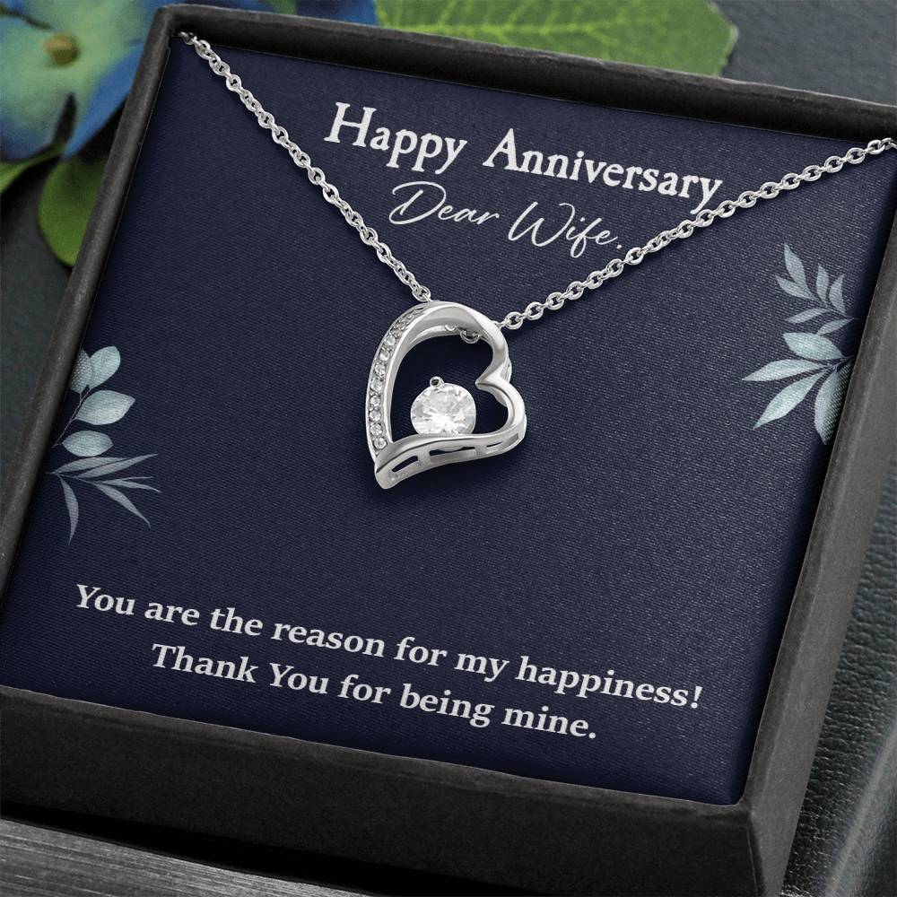 Anniversary Necklace Gift for Wife – Heart Pendant