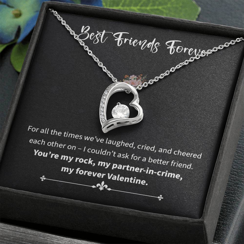 Best Friends Forever, Heartfelt Message With Necklace Happiness Necklace Celebrating Necklace Gift Of True Friendship Thankful For Your Unwavering Support Thank You Necklace Gift My Partner-in-crime Jewelry Forever Valentine Gift