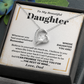 Daughter Necklace Gift from Dad Support Message Card
