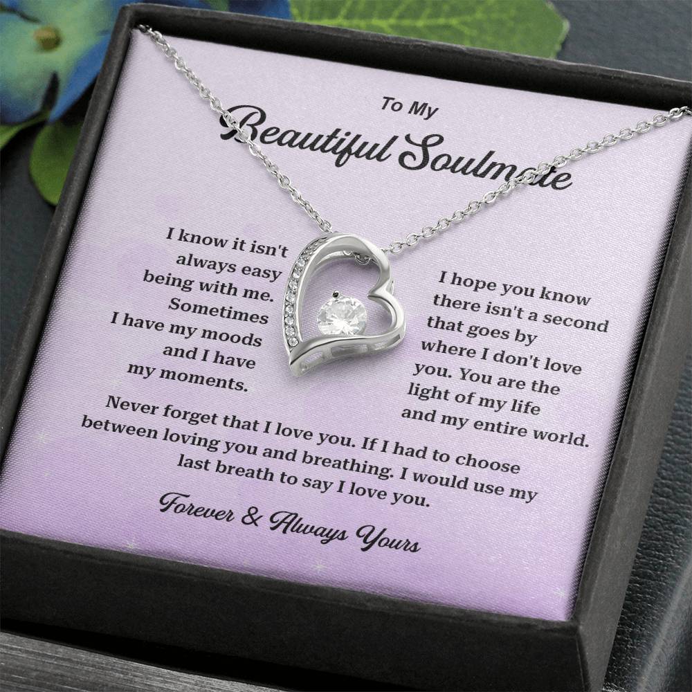 Beautiful Soulmate Necklace Gift – Message Card Box