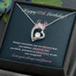57th Birthday Gift for Woman – Heart Necklace with Floral Message