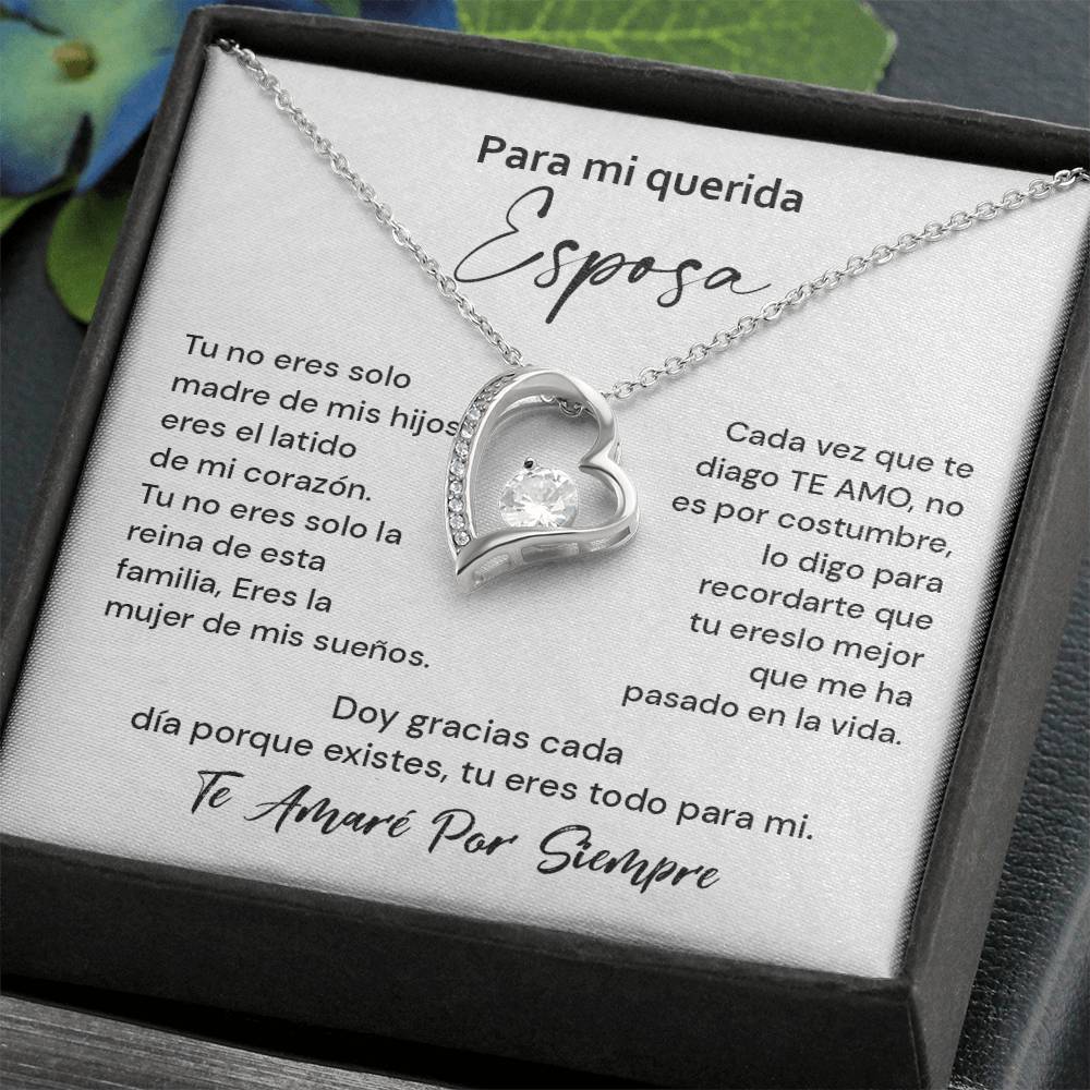 Collar Para Mi Querida Esposa Latido De Mi Corazón Detalle Romántico Para Mi Esposa Collar Con Mensaje De Amor Eterno Regalo De Amor Infinito Collar Con Frase De Agradecimiento Collar De Amor Eterno Para Mi Reina Detalle De Amor Para Mi Esposa