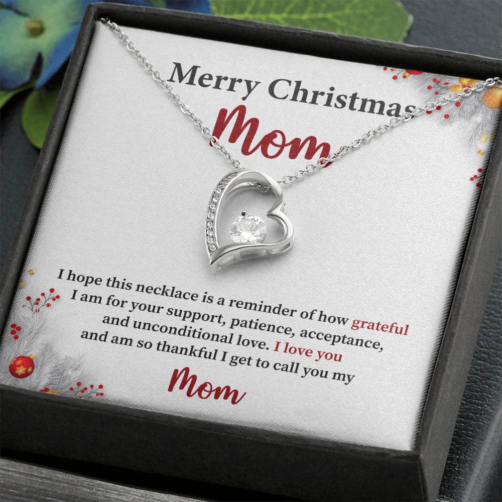 Merry Christmas Necklace Gift For Mom Gift From Son Or Daughter