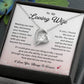 Loving Wife Necklace Gift from Husband – Heartfelt Message Card Jewelry Box