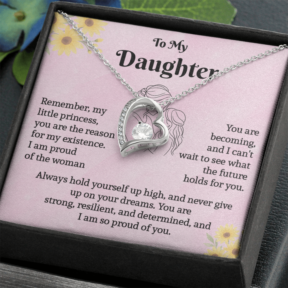 To My Daughter Necklace Proud and Resilient Messaged