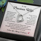 Precious Wife Necklace Gift from Husband Romantic Pendant with Message Card