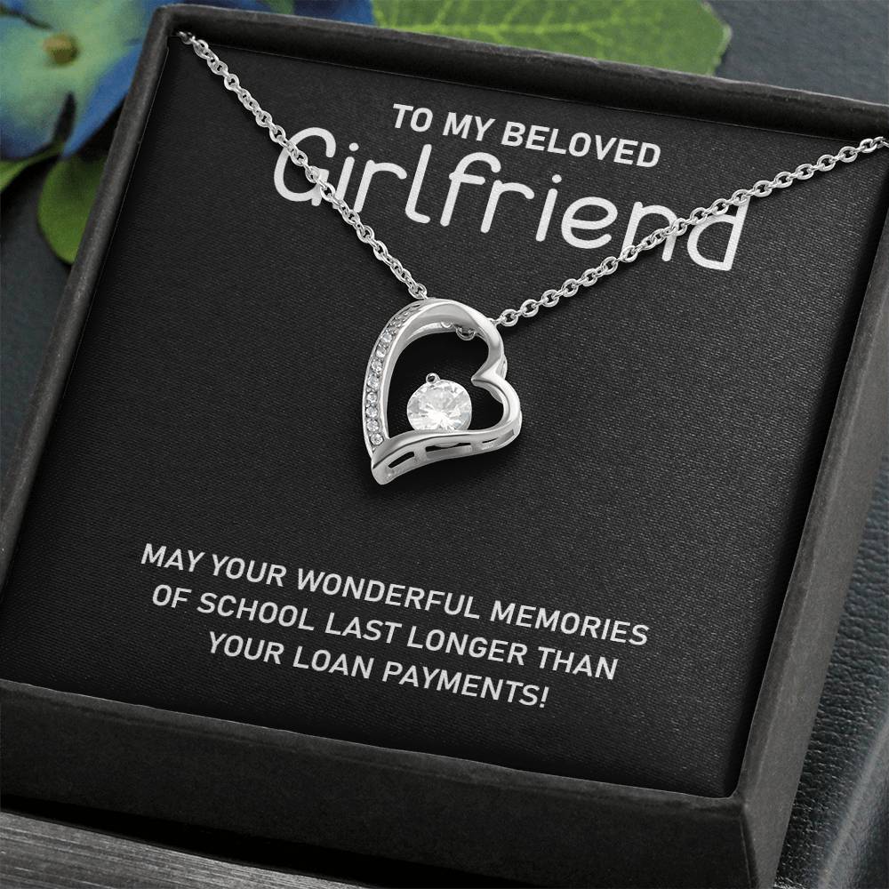 Girlfriend Graduation Gift Funny Necklace Card