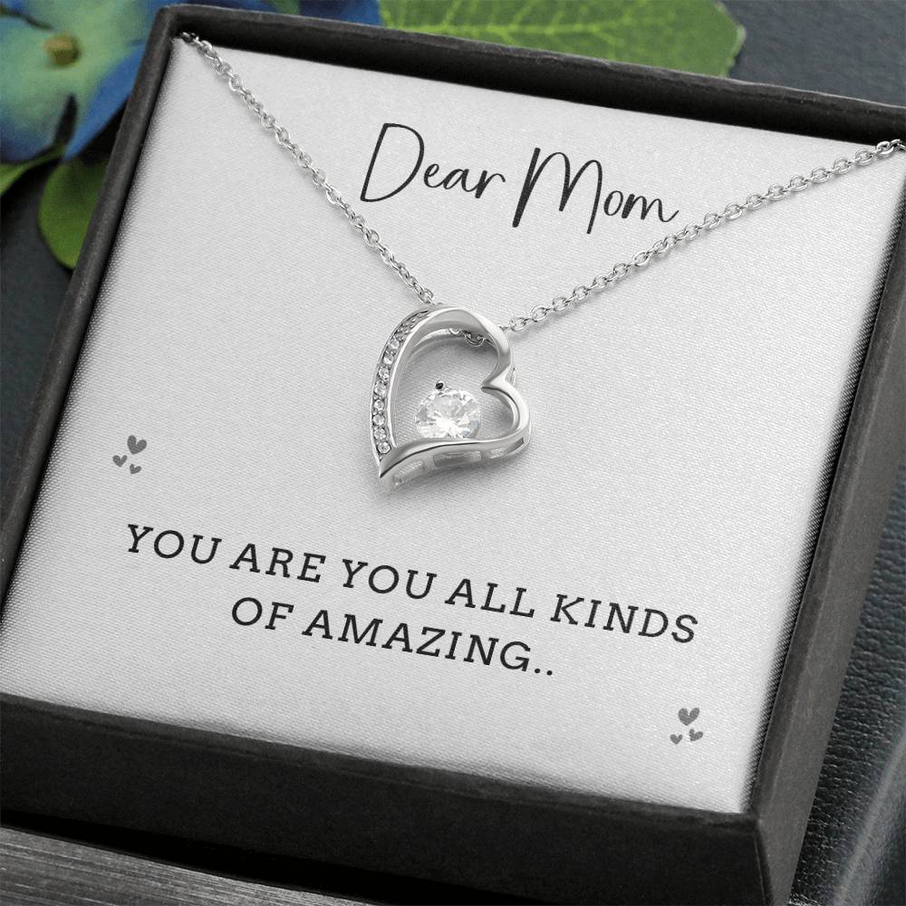 Dear Mom, Amazing Mom Necklace Gift Best Necklace Gift For Mom Inspirational Necklace Gift Thoughtful Necklace Gift Best Mother’s Day Necklace Gift Amazing Mom Celebration Necklace Gift Thoughtful Gift Necklace For Mothers