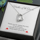 Bride to Groom’s Mom Wedding Necklace Gift