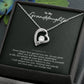 Granddaughter Heart Necklace Gift with Loving Message