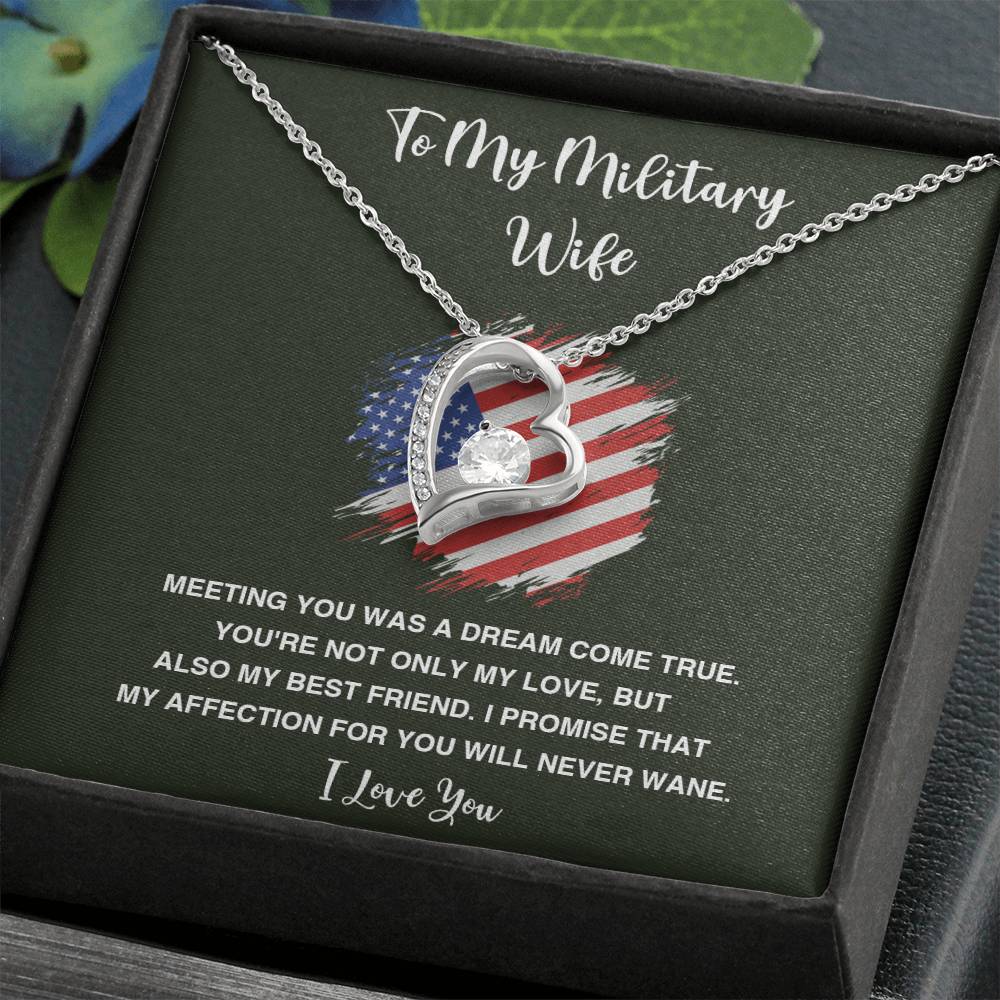 Love Gift for Military Wife – Romantic Card Inside
